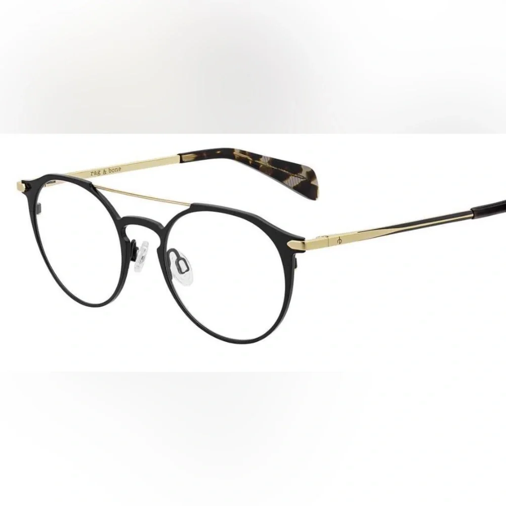 rag & bone Men's/Unisex Navy Round Titanium-Front Eyeglasses - Picture 2 of 9